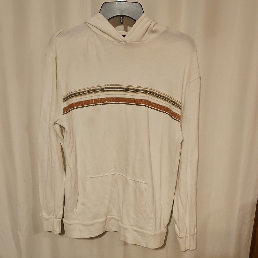 Urban Pipeline Cream Hoodie with Brown and Green Accents
